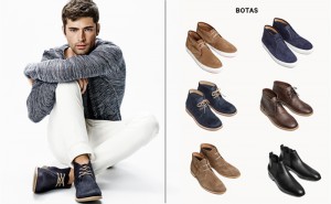 modelo mostrando botas para hombre de H&M 