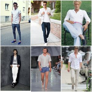 El color blanco en la ropa de hombre para Verano