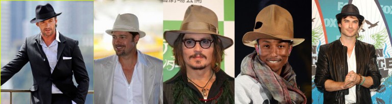 famosos con sombreros para hombre