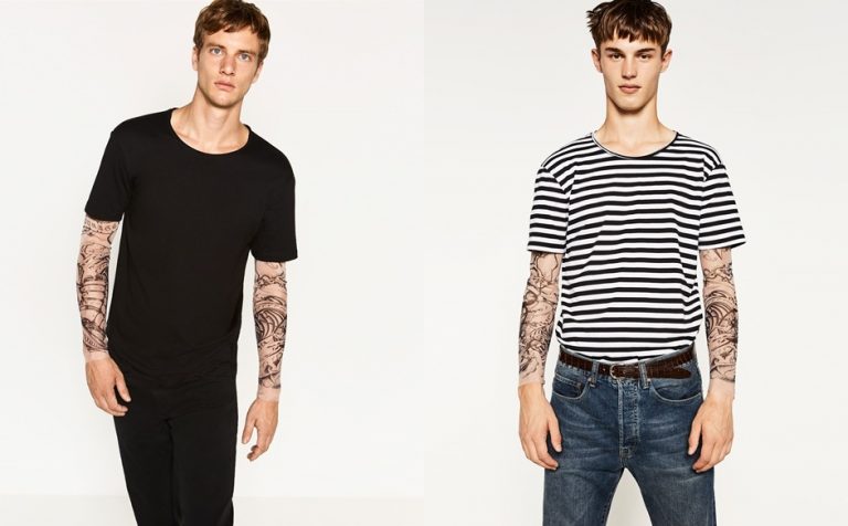 Camiseta de Zara con tatuajes incorporados Camiseta de Zara con tatuajes incorporados