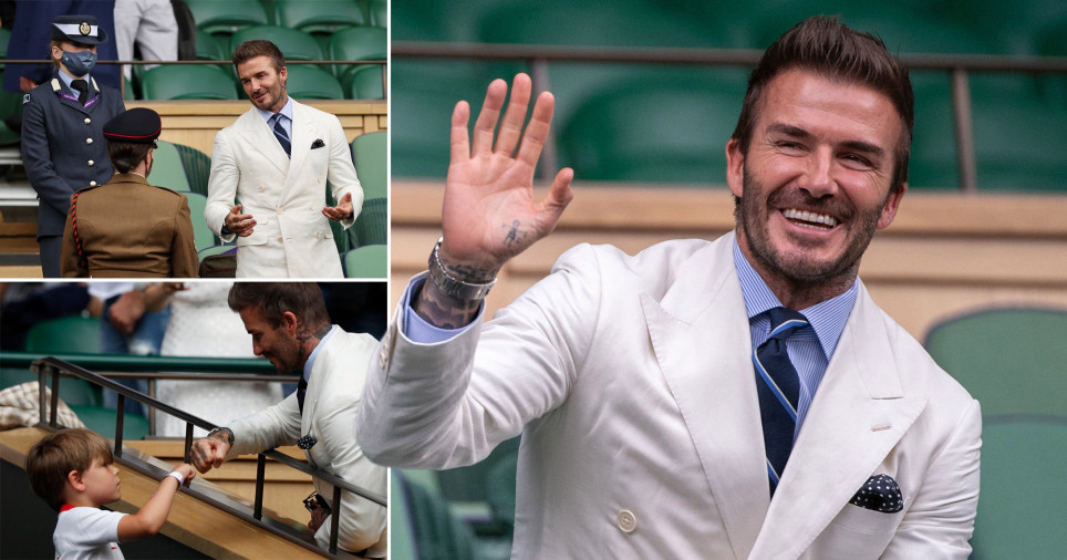 David Beckham triunfa con su americana blanca